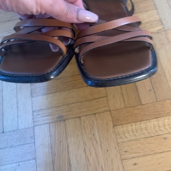 Vintage Pegano genuine leather Strappy Sandals with block heels - Picture 3 of 7